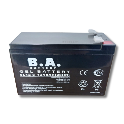 BA Gel – 12V Battery - 8 AH - 6 Month Warranty