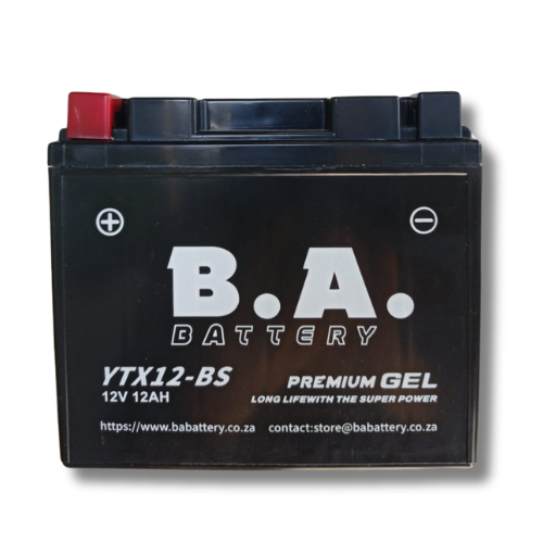 YTX12-BS – 12V Battery - 12AH - 6 Month Warranty