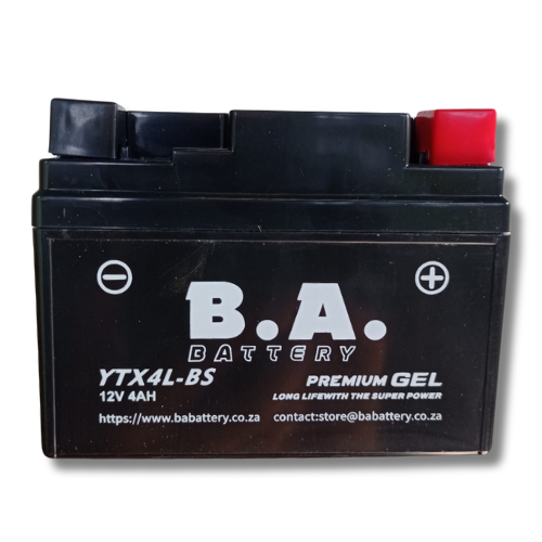 YTX4L-BS – 12V Battery - 4AH - 6 Month Warranty