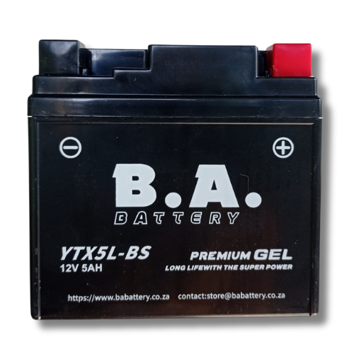 YTX5L-BS – 12V Battery - 5AH - 6 Month Warranty