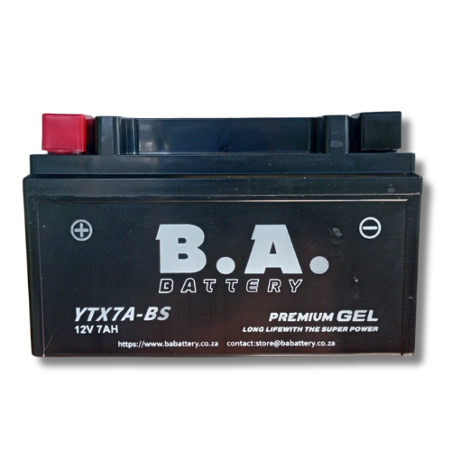 YTX7A-BS – 12V Battery - 7AH - 6 Month Warranty