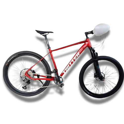 mountain bicycle red - adaptive suspension